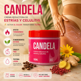 CANDELA - Crema Reductora de Estrías y Celulitis | Efecto Termogénico 300ml 4